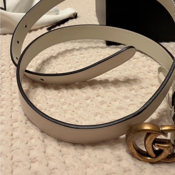 Gucci white & gold women’s belt